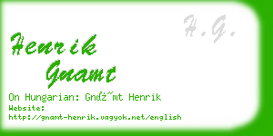 henrik gnamt business card